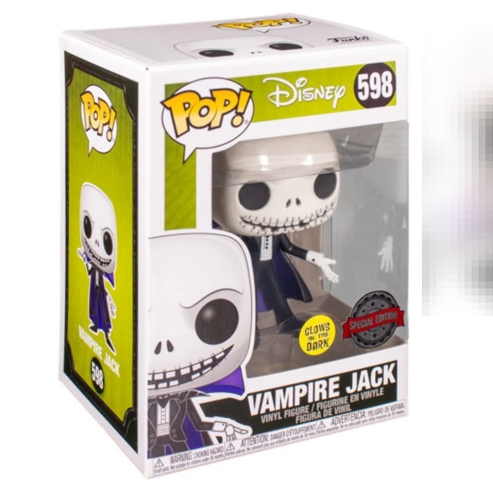 Funko Pop Vampire Jack 598 Glow in the Dark Special Edition Disney NBC Figure